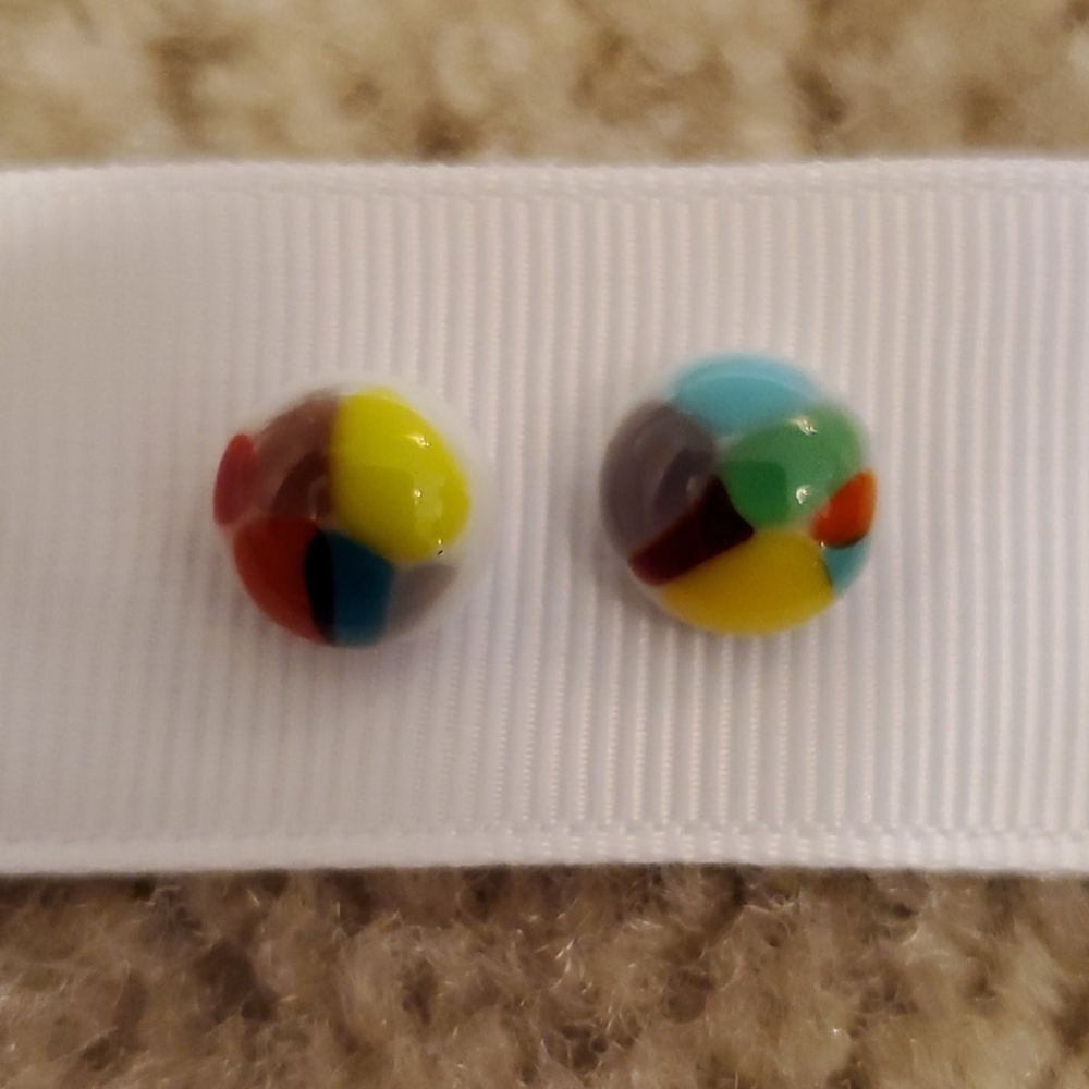 Handmade glass earrings
